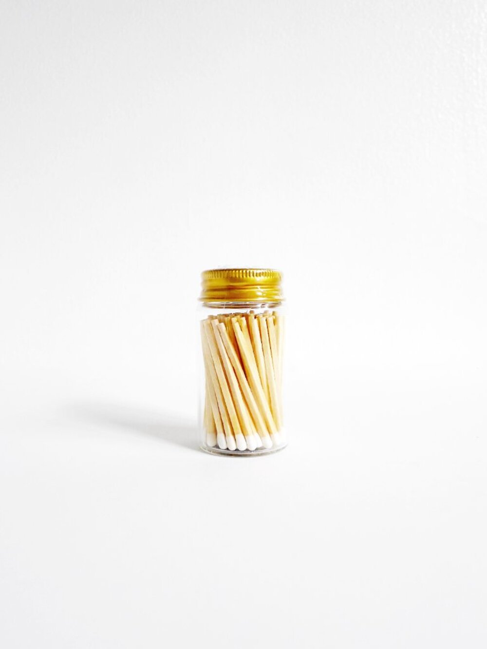 NEW SEALED 80 WOODEN MATCHES in GLASS BOTTLE/Jar